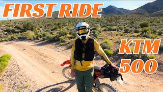 First Ride on the KTM 500 EXC-F