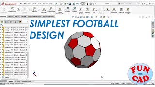 Learn to model the SIMPLEST DESIGN of Football | SolidWORKS | Assembly Design Beginner tutorial