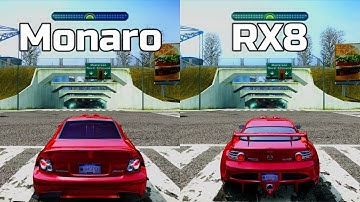NFS Most Wanted: Vauxhall Monaro VXR vs Mazda RX8 - Drag Race