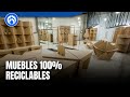 Muebles sólidos y sostenibles hechos de cartón