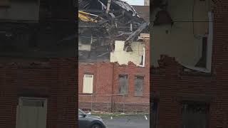 Saint Paul's United Methodist Church in Hazleton Being Demolished. Raw and Unedited.
