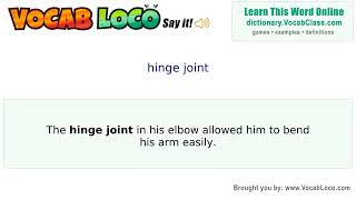 Hinge joint – English Pronunciation, Definition, Synonyms, Antonyms, Example Sentence