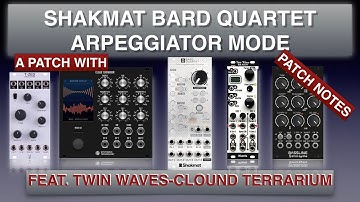 Bard Quartet Arpeggiator Jam feat. Twin waves Bassline and Cloud Terrarium - Modular synthesis