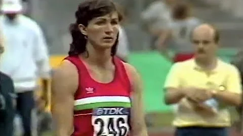 Yordanka  DONKOVA  12.29  World  Record  100m  Hurdles  Cologne  1986.