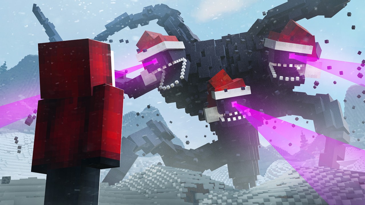 We Defeated THE WINTER WITHER STORM in Minecraft... (Hardest Boss)