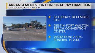 Memorial service announced for fallen Okaloosa Co. Corporal Ray Hamilton