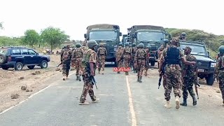 Police were blocked by Bandits along the road in Baringo, KDF Soldiers came to rescue them