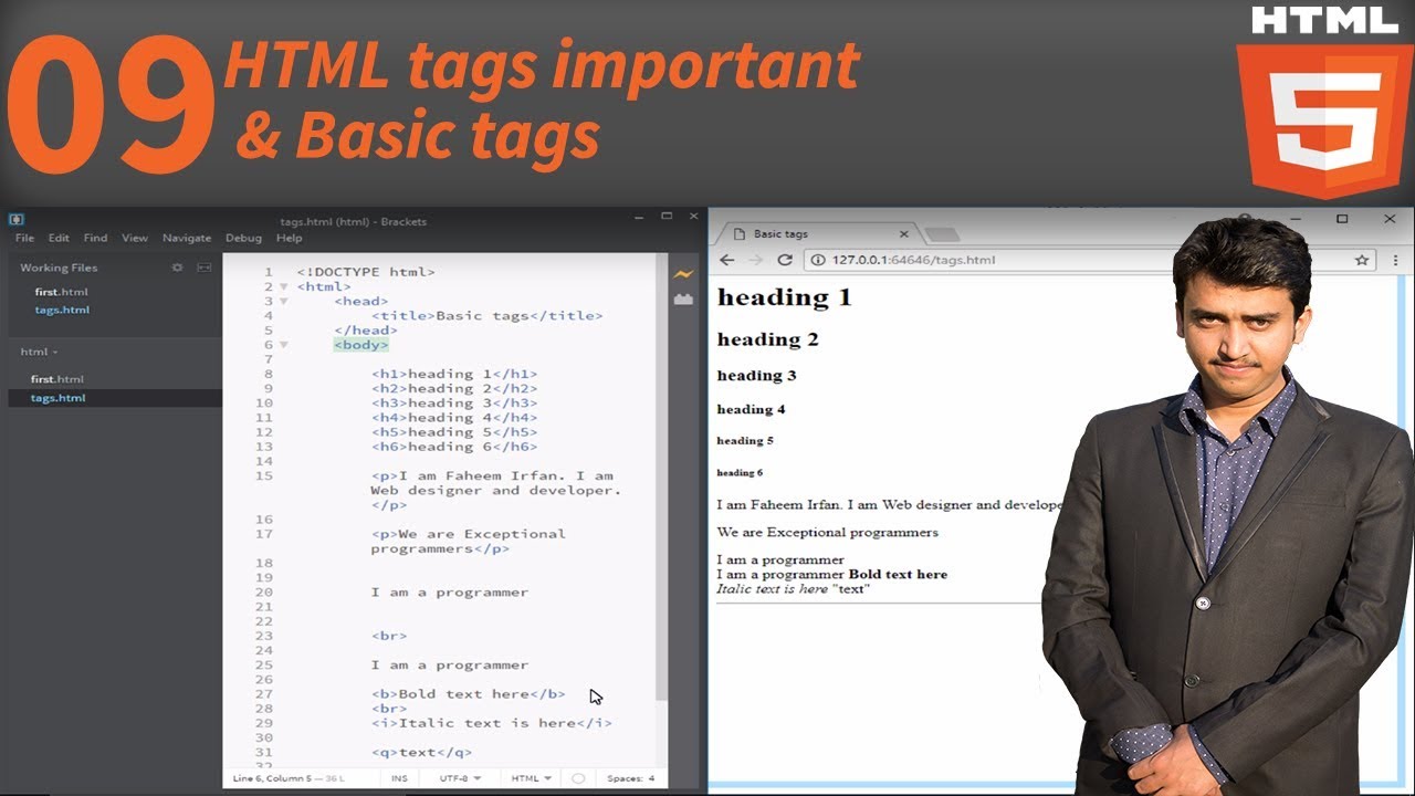 HTML tags important and basic tags - YouTube