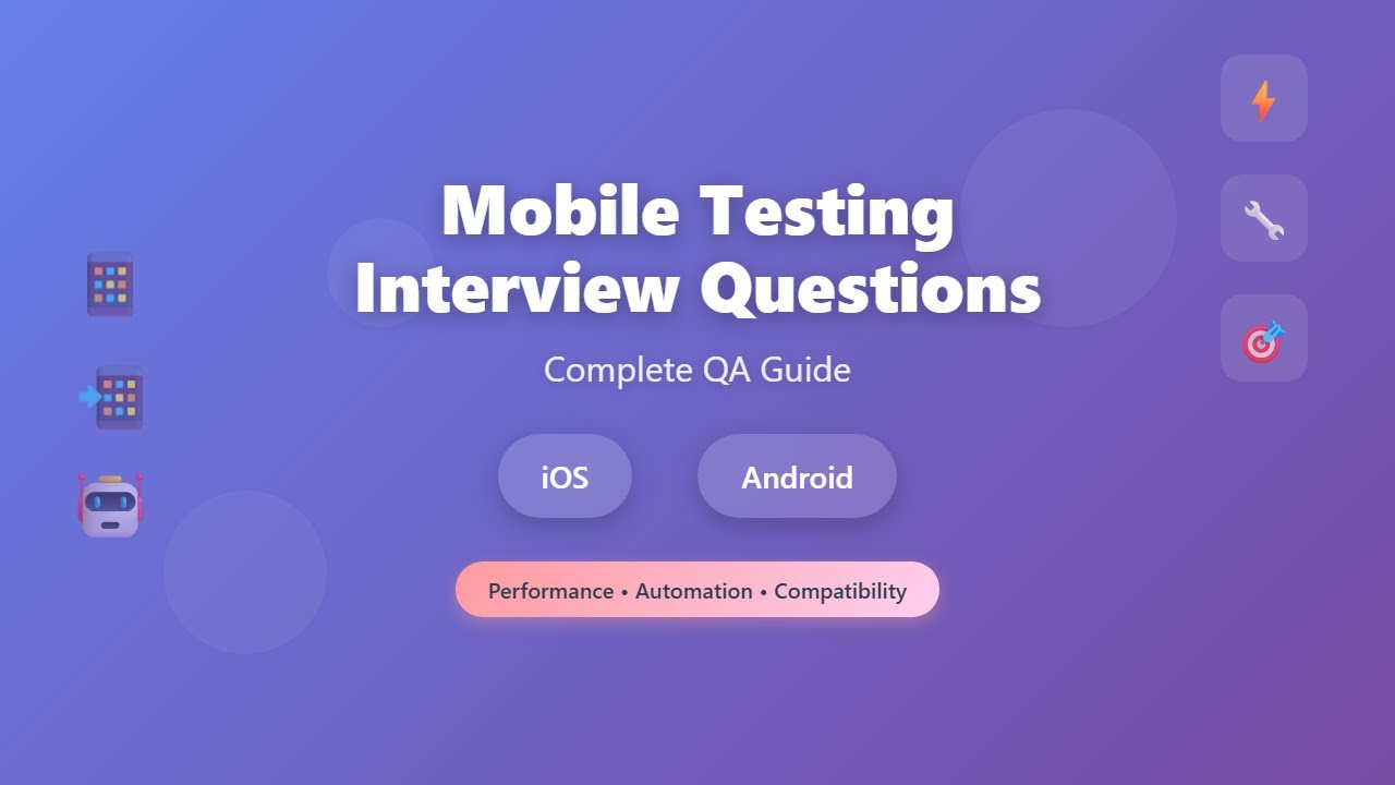 Mobile Testing Interview Questions - Complete iOS & Android QA Guide ...