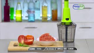 Quick & Easy 6 Blade Push Chopper Push N Chop Chopper Vegetable and Fruit  Cutter Chopper