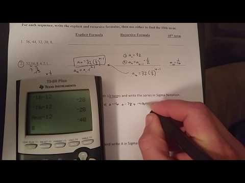 Convert a sequence to a series and write in Sigma notation #3