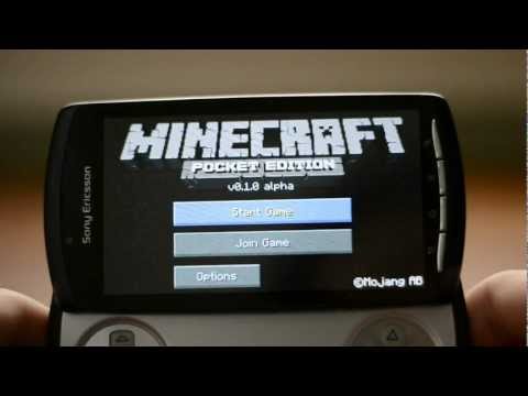 Video: Minecraft Pocket Auf Xperia Play