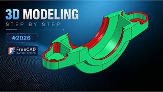 FreeCAD1.1.3 Part Design Tutorial for Beginners | Sketch, Pad, Hole & Pattern Features-158