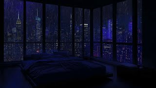 The Sound of Rain for Sleep - Sleeping in a Million Dollar Apartment in NYC - Rain Sleep ASMR