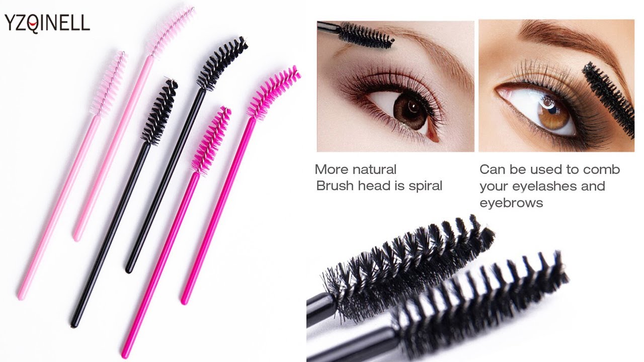 300pcs Disposable Eyelash Brush Mascara Wands Mini Lashes Brushes