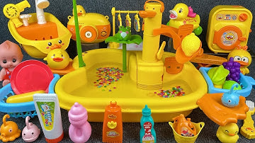 10 Minutes Satisfying with Unboxing Little Duck Kitchen Pool Play Set Review Toys | ASMR