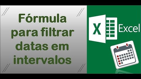 Fórmula para filtrar datas em intervalos