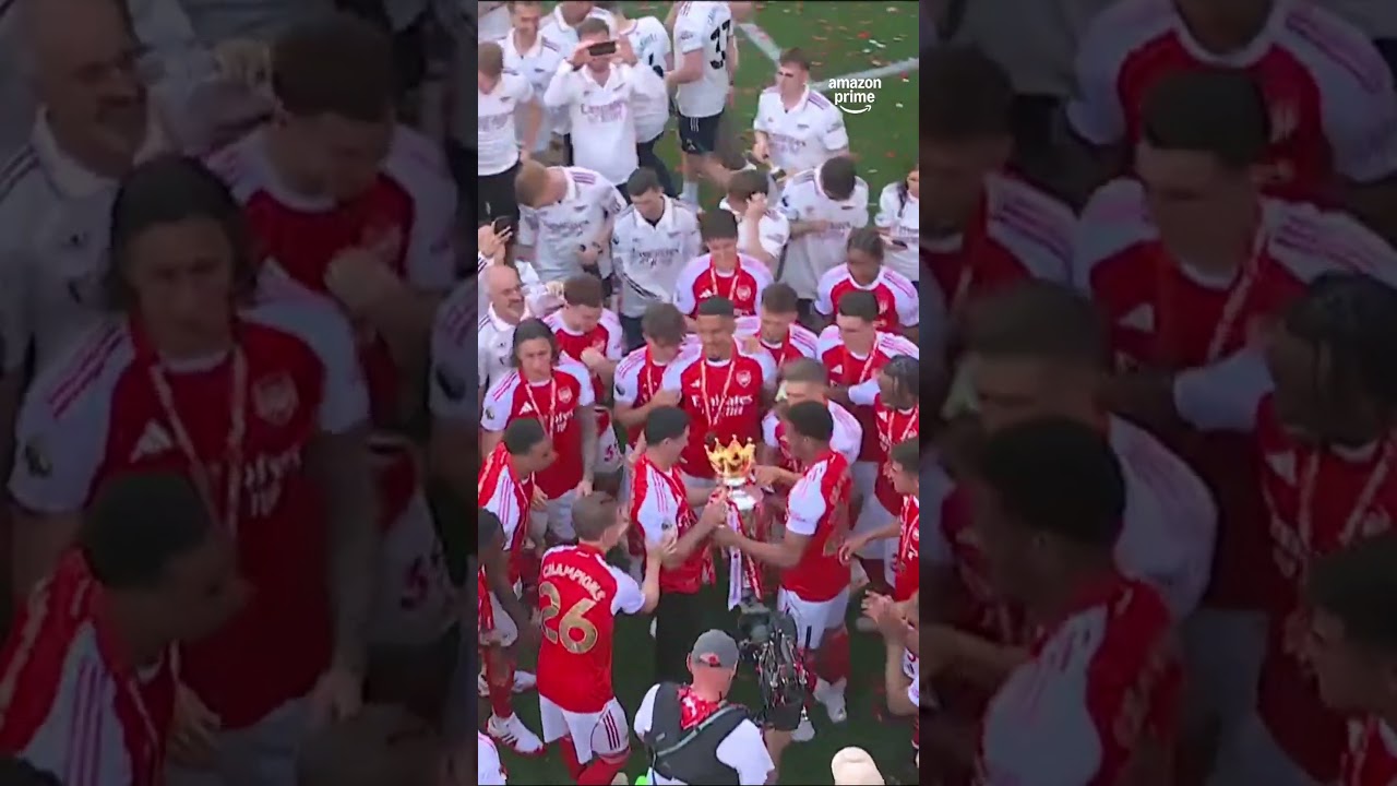 🔙 Terug naar mei, toen Jurriën Timber met Arsenal de Premier League-titel pakte. 🏆
