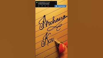 Writing a name "Archana kumari" in calligraphy #shorts #ytshorts #relaxing #satisfying #Viral #try