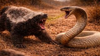 2 Animales SALVAJES Que NO Temen La BATALLA.  TEJON DE MIEL VS COBRA REAL
