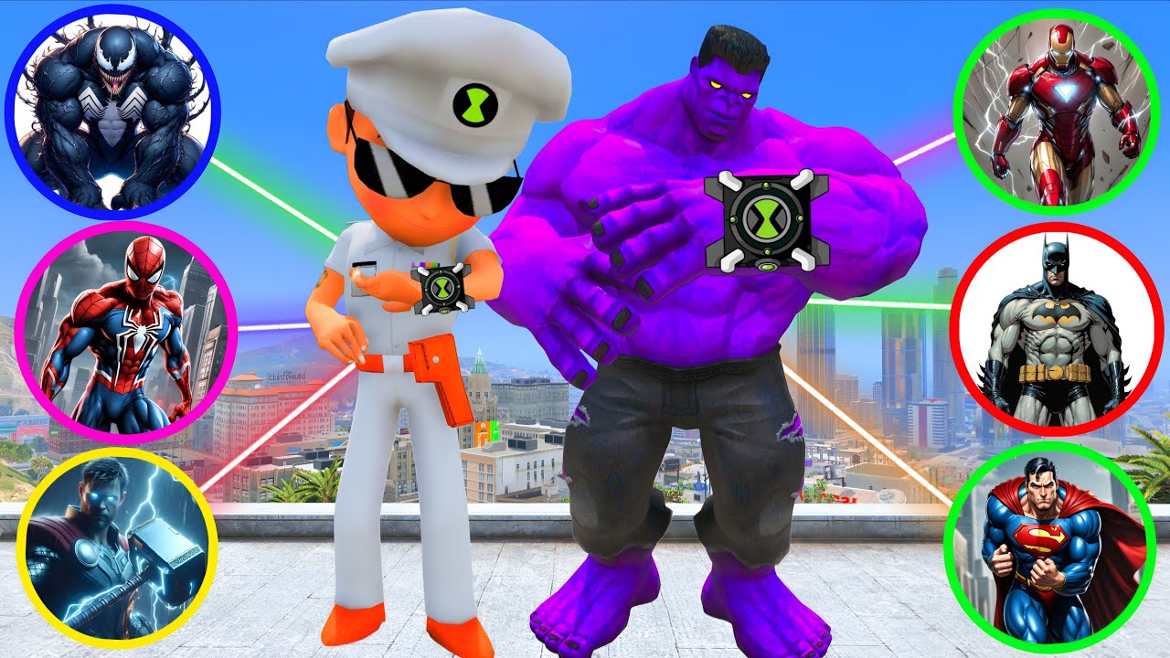 White Little Singham And Hulk Saved All His Friends With The Power Of Superhero In Gta 5 🤯