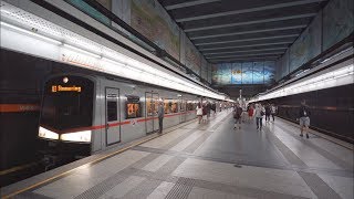 Austria, Vienna, U-Bahn ride from Herrengasse to Volkstheater
