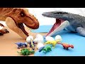 Mosasaurus VS T.Rex | Jurassic World 2 Fallen Kingdom Toy 공룡메카드가 위험해 Toy Movie For