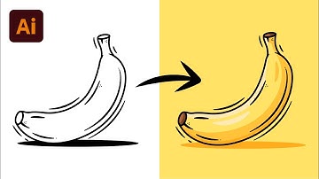 Adobe Illustrator Tutorial - Create a Banana Vector (HD)