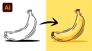 Adobe Illustrator Tutorial  Create a Banana Vector (HD)