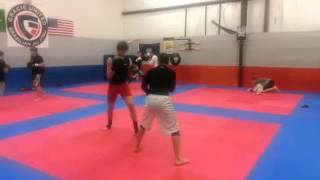 Alan sparring at Gracie United
