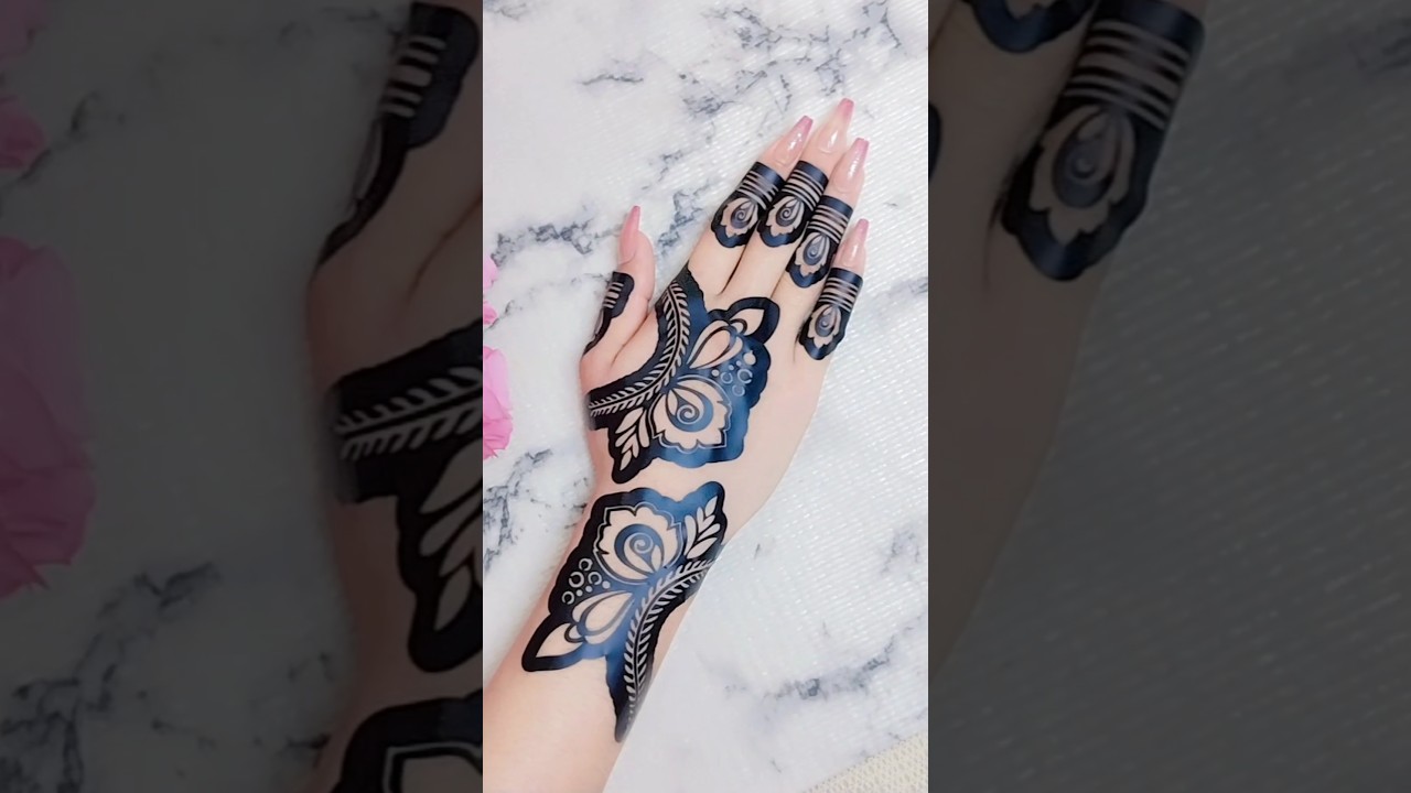 beautiful sticker mehndi design #shorts