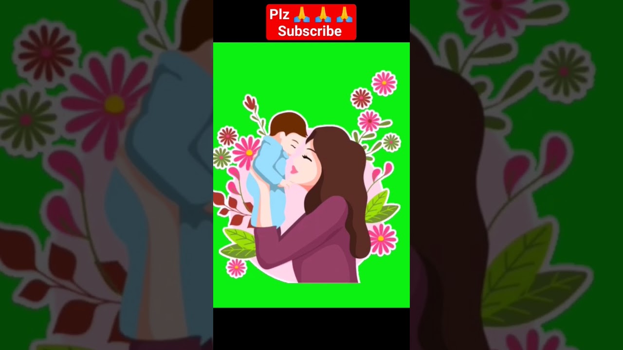 Green screen | baby & mom  