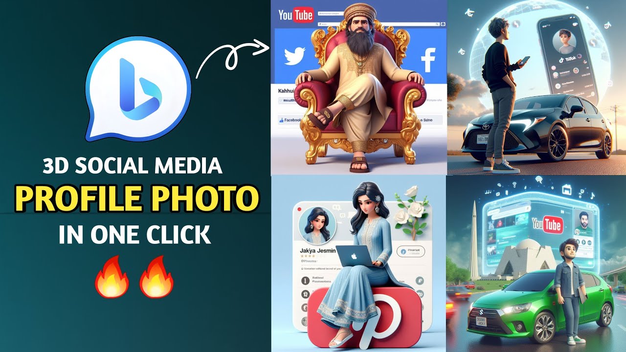 How to Create a 3D AI Social Media Profile Photo with Bing Ai Image ...