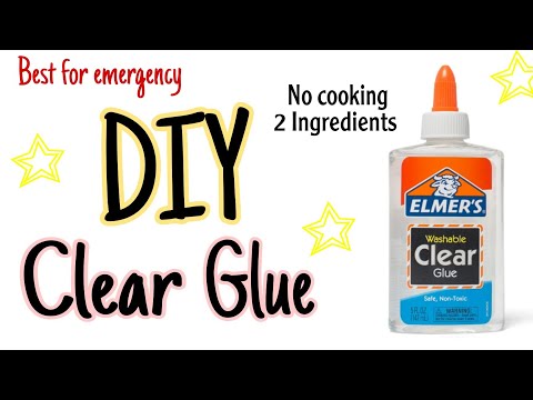 How to make a homemade clear glue / Homemade DIY Two Ingredients Clear Glue without cooking