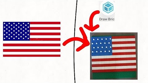 I made US flag out of legos (draw bricks)
