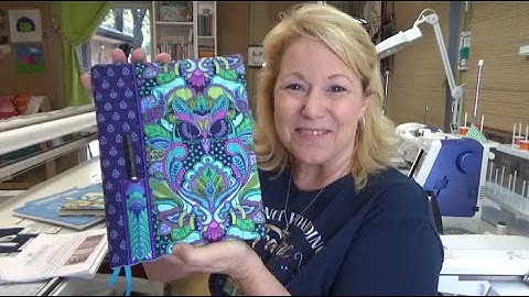 Machine Embroidery Tutorial - Designs by JuJu Composition Notebook Cover