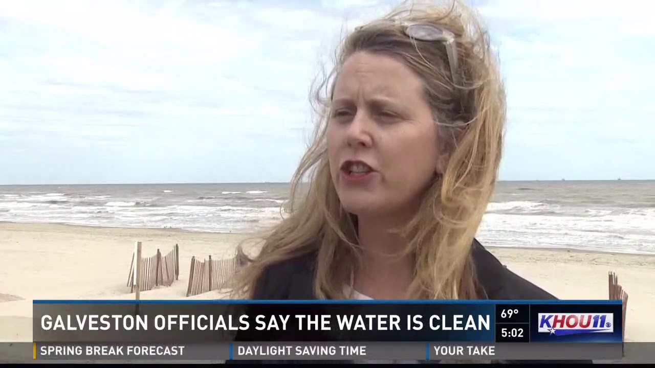 Galveston officials say the water is clean YouTube