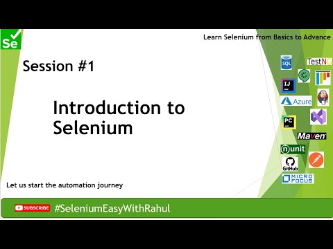 Selenium Automation Session #1 - Introduction to Selenium