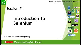Selenium Automation Session #1 - Introduction to Selenium
