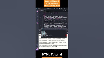 HTML Tutorial - Lesson 65: HTML Entities - Non breaking Space Part 2 #shorts #html #css #js  #coding