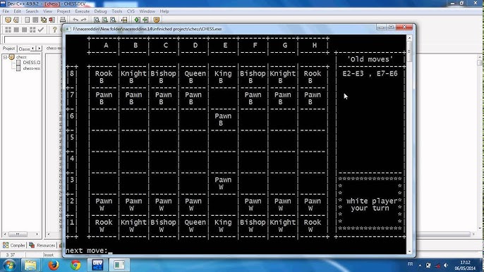 How to make a chess game in C++ in a console - Quora