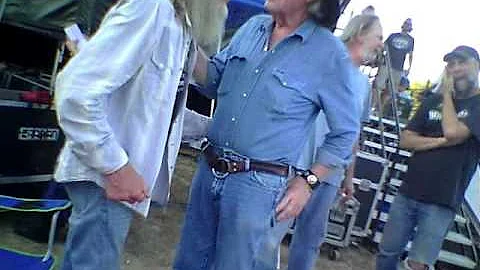 Randy Crouch & Billy Joe Shaver backstage at Medic...