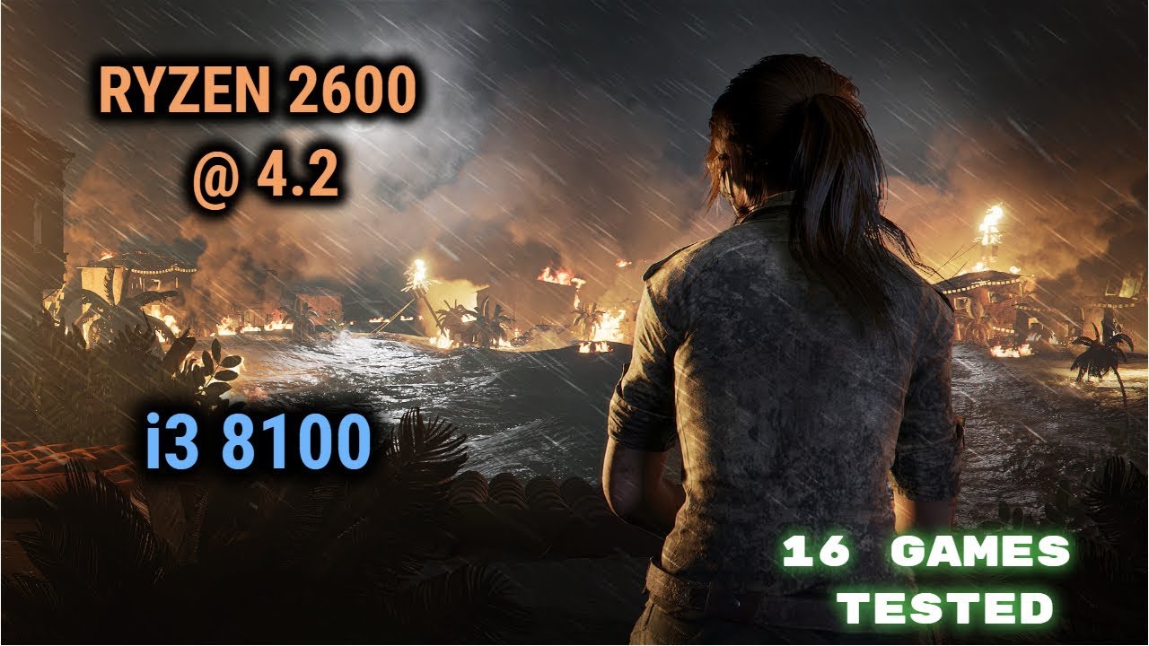 Ryzen 5 2600 OC (4.2ghz) vs i3 8100 | 16 Games Tested , 2019
