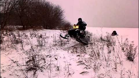 2008 Polaris Switchback 700 Dragon Hitting Jumps