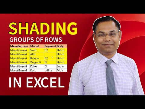 Shading groups of rows in Microsoft Excel
