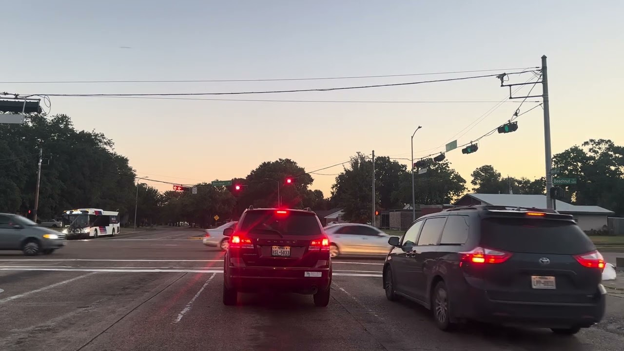 Early Morning drive on Hillcroft in Houston, Texas