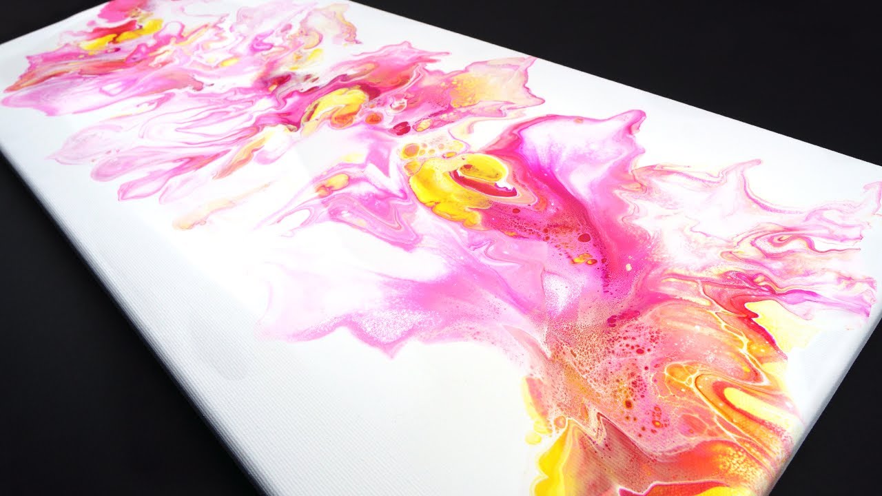 New! Acrylic Pouring on LARGE Canvas - Dutch Pour - YouTube