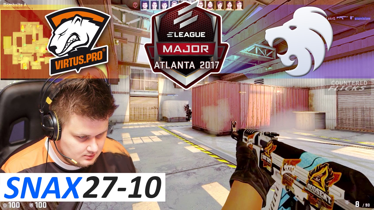 Snax POV 27-10 CS:GO - Virtus Pro vs North [Overpass] ELEAGUE Major ...