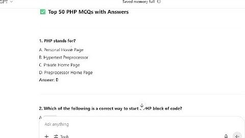 50 Top PHP MCQs for Web Developers | Crack Interviews & Exams Easily!