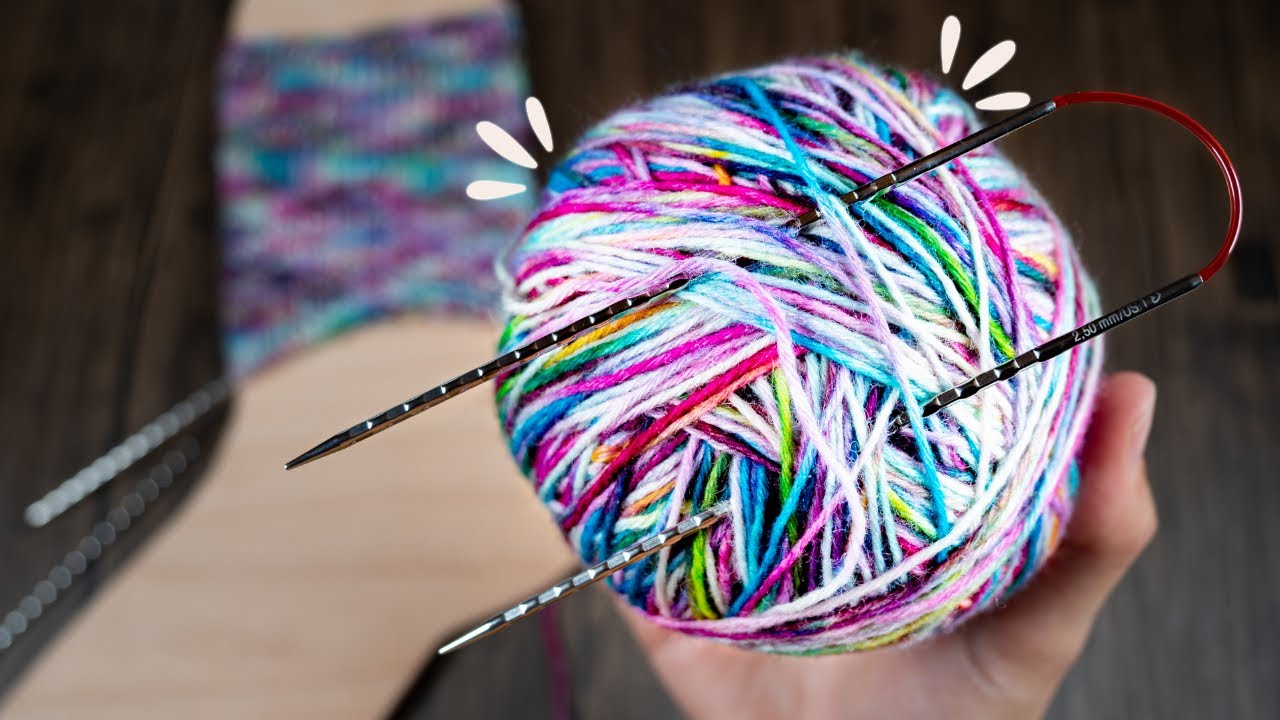 Tolles Sockenmuster für bunte Wolle